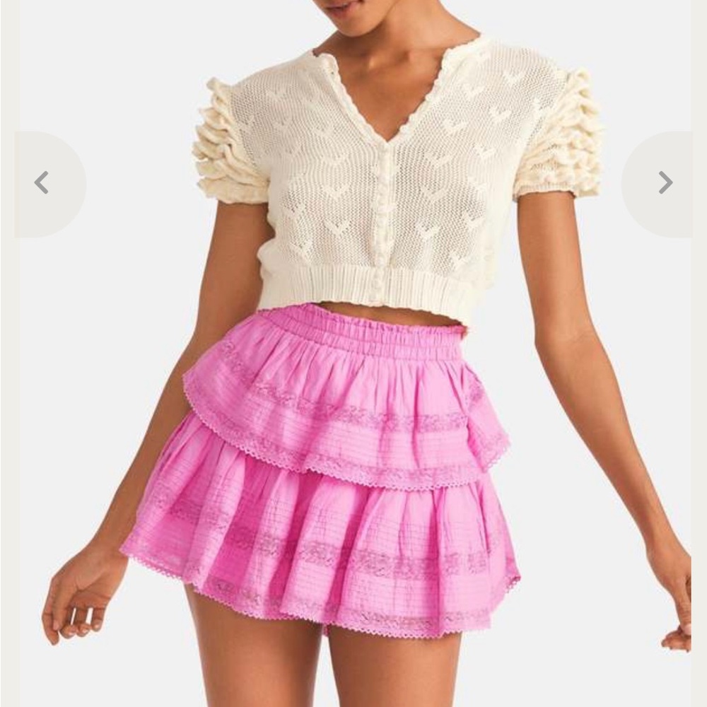 LoveShackFancy Ruffle Mini Skirt - Picture 1 of 3